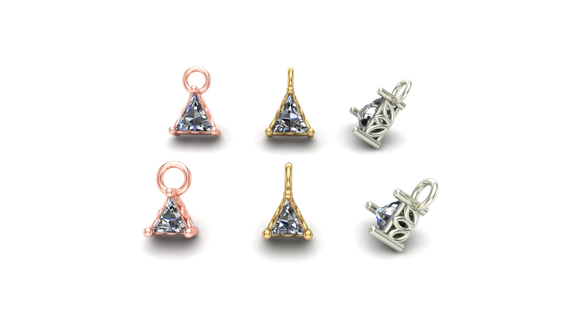 Triangle Prong Charm