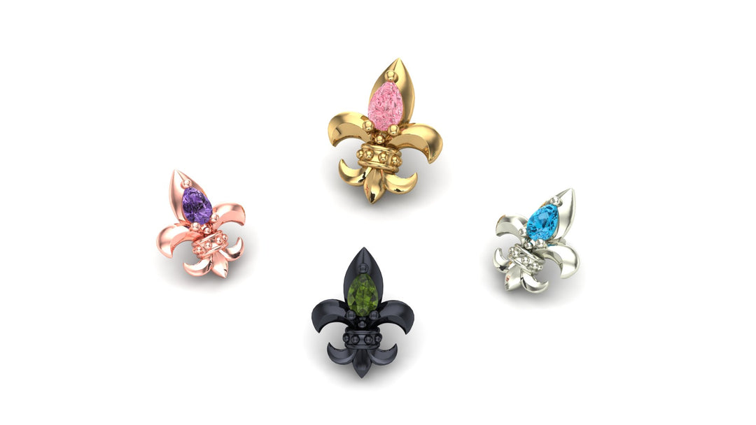 Fleur-De-Lis with Gemstone