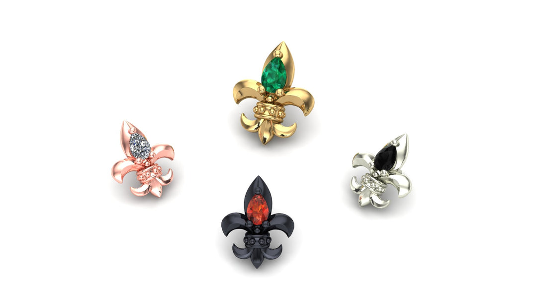 Fleur-De-Lis with Gemstone